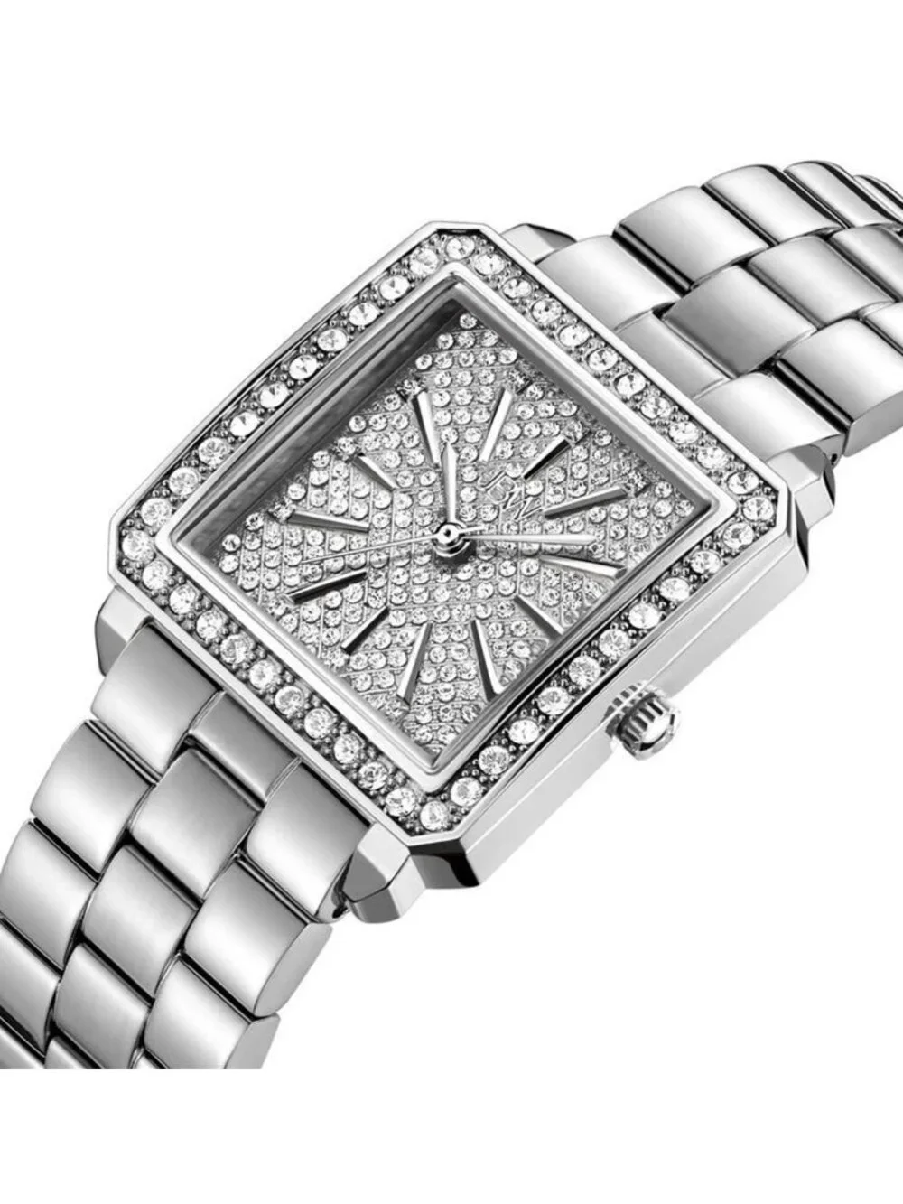 NWT JBW Cristal 28 Jewelry Set Silver-tone Dial Ladies Watch